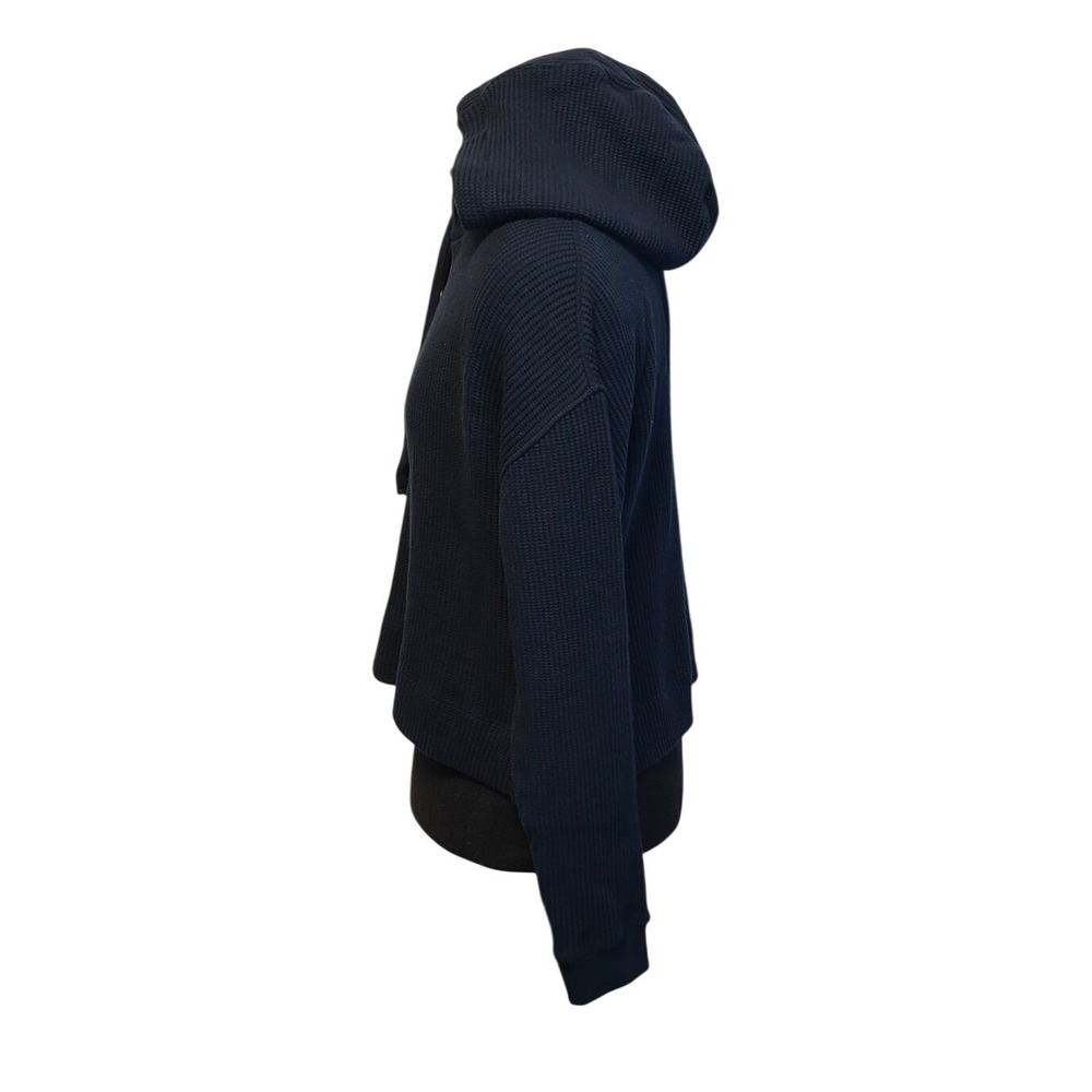 ATM Anthony Thomas Melillo Midnight Navy Waffle Knit Cotton Hoodie XS - Picture 3 of 7